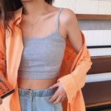 Crop Top New Fashion Women Sexy Solid Summer Camis Female Casual Tank Tops Vest Sleeveless Cool Streetwear Club High Street