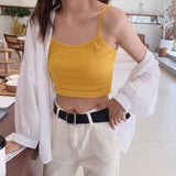 Crop Top New Fashion Women Sexy Solid Summer Camis Female Casual Tank Tops Vest Sleeveless Cool Streetwear Club High Street