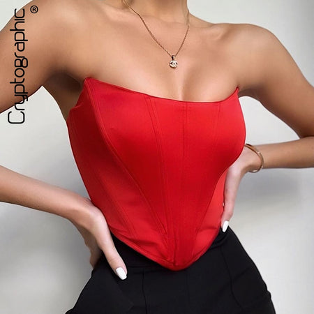 Cryptographic Sexy Backless Fashion Square Collar Wrap Women Shirts Batwing Sleeve Solid Crop Tops Women Tops and Blouses 2020