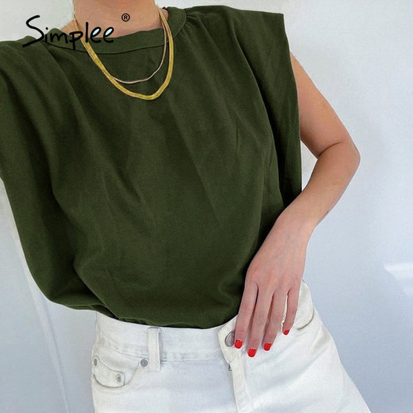 Simplee O-neck women tank tops Casual streetwear leisure summer female tops Chic ladies party club wear tops 2020 new fashion