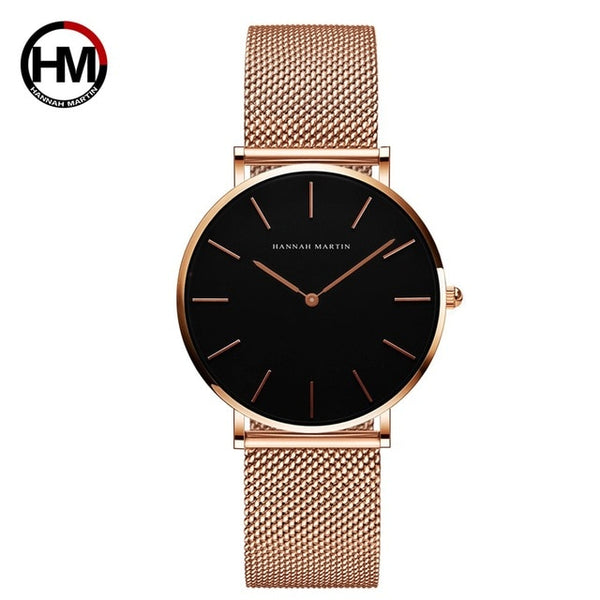 Women Watches Top Brand Luxury Japan Quartz Movement Stainless Steel Sliver White Dial Waterproof Wristwatches relogio feminino