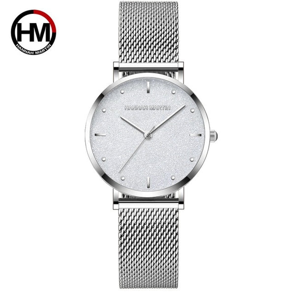 Women Watches Top Brand Luxury Japan Quartz Movement Stainless Steel Sliver White Dial Waterproof Wristwatches relogio feminino