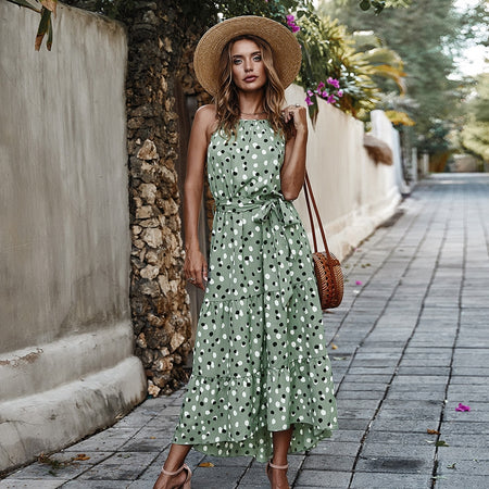 Elegant autumn Women's Dress 2020 Casual Bohemia Flower Print Maxi Dresses Fashion Hollow Out Tunic Vestidos Dress Plus Size 5XL