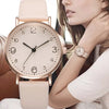 Top Style Fashion Women's Luxury Leather Band Analog Quartz Wrist Watch Golden Ladies Watch Women Dress Reloj Mujer Black Clock