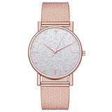 Watch Women Dress Stainless Steel Band Analog Quartz Wristwatch Fashion Luxury Ladies Golden Rose Gold Watch Clock Analog