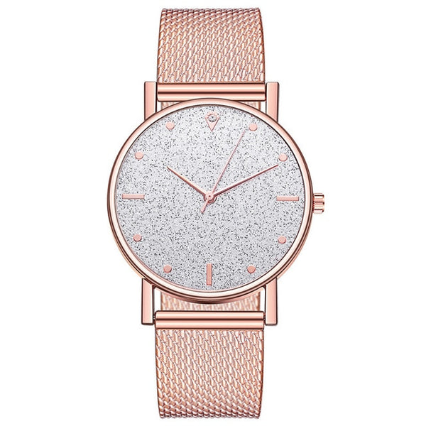 Watch Women Dress Stainless Steel Band Analog Quartz Wristwatch Fashion Luxury Ladies Golden Rose Gold Watch Clock Analog