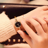 Small Gold Bangle Bracelet Luxury Watches Stainless Steel Retro Ladies Quartz Wristwatches Fashion Casual Women Dress Watch