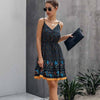 Lossky Summer Women Dress Buttons Cotton Mini Sundress Fashion Sexy Short Backless Slip Elastic Waist 2020 Sleeveless Dresses