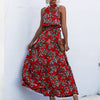 Summer Elegant Sexy beach long Dress Women 2020 Fashion Print Flowers Polka-dot strap Ladies Halter boho dress women vestidos