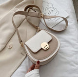 Contrast color Leather Crossbody Bags For Women 2020 Travel Handbag Fashion Simple Shoulder Messenger Bag Ladies Cross Body Bag