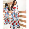 Elegant autumn Women's Dress 2020 Casual Bohemia Flower Print Maxi Dresses Fashion Hollow Out Tunic Vestidos Dress Plus Size 5XL