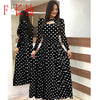 Elegant autumn Women's Dress 2020 Casual Bohemia Flower Print Maxi Dresses Fashion Hollow Out Tunic Vestidos Dress Plus Size 5XL