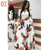 Elegant autumn Women's Dress 2020 Casual Bohemia Flower Print Maxi Dresses Fashion Hollow Out Tunic Vestidos Dress Plus Size 5XL