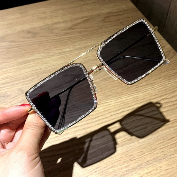 Fashion Transparent square sunglasses metal frame Women overize glasses Men Eyeglasses Frame nerd plain glasses clear shades