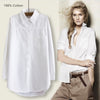 TITAME Shirts Blouses Women Fashion Casual Tops Female Turn-Down Collar White Loose Long Sleeve Blouse Ol Style Shirt Simple Top