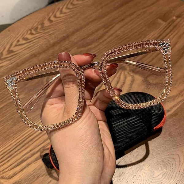 Fashion Transparent square sunglasses metal frame Women overize glasses Men Eyeglasses Frame nerd plain glasses clear shades