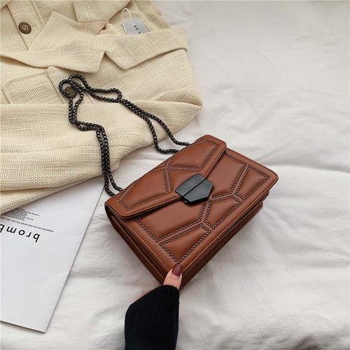 Rivet Chain Small Crossbody Bags For Women 2020 Shoulder Simple Bag Lady Luxury Handbags
