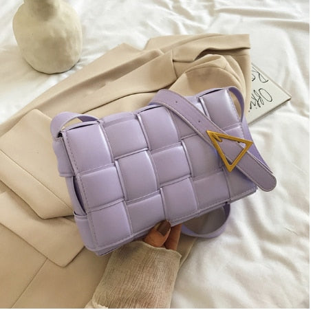 Small Weave Flap Bags For Women 2020 New Good Quality Fashion PU Leather  Shoulder Crossbody Bag Female Summer Handbags