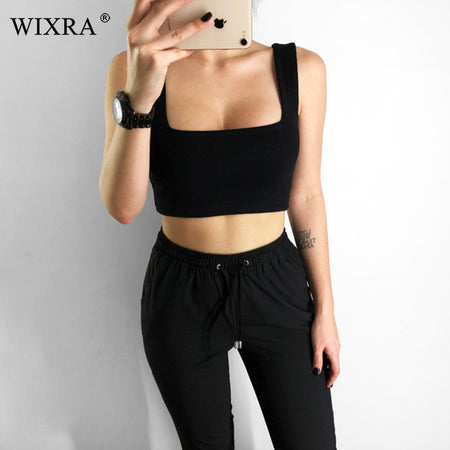 Cryptographic Sexy Backless Fashion Square Collar Wrap Women Shirts Batwing Sleeve Solid Crop Tops Women Tops and Blouses 2020