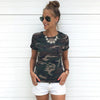 Fashion Camouflage Blouse Women Female Printed Tops Short Sleeves Women T blouse Military Uniform Casual Top Tees